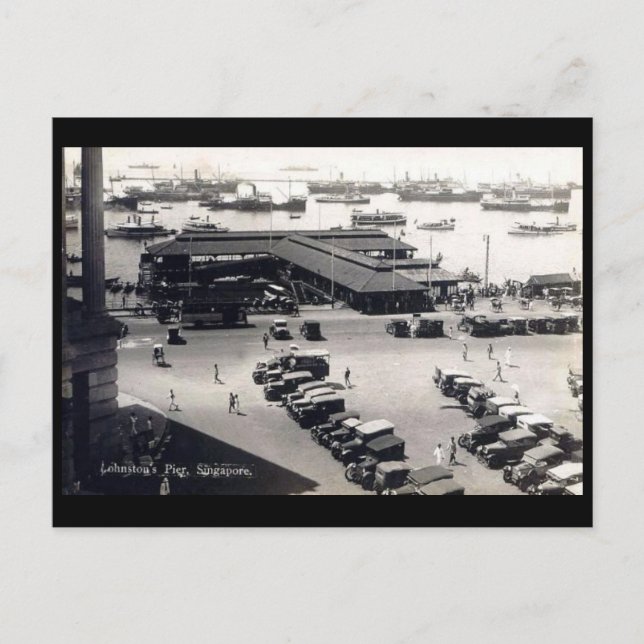 Gammalt vykort - Singapore (Framsida)