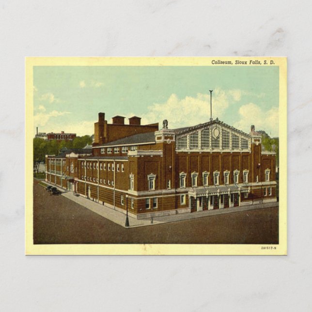 Gammalt vykort - Sioux Falls, South Dakota (Framsida)