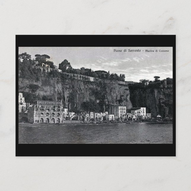 Gammalt vykort - Sorrento, Italien (Framsida)