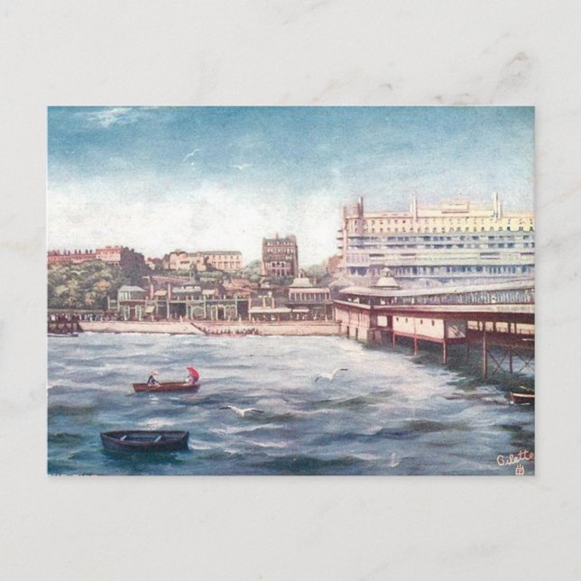 Gammalt vykort - Southend on Sea (Framsida)