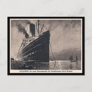 Gammalt vykort - SS Columbus