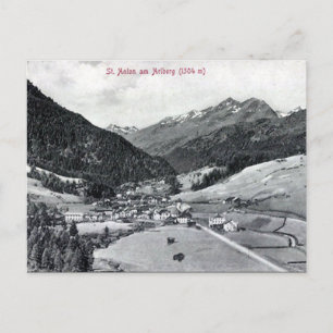 Gammalt vykort - St Anton am Arlberg, Österrike