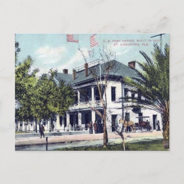 Gammalt vykort - St Augustine, Florida (Framsida)
