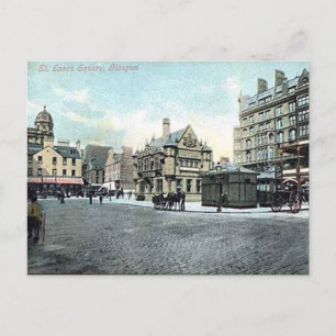 Gammalt vykort - St Enoch Square, Glasgow