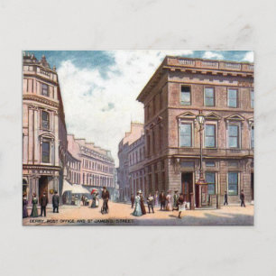 Gammalt vykort - St James's St, Derby