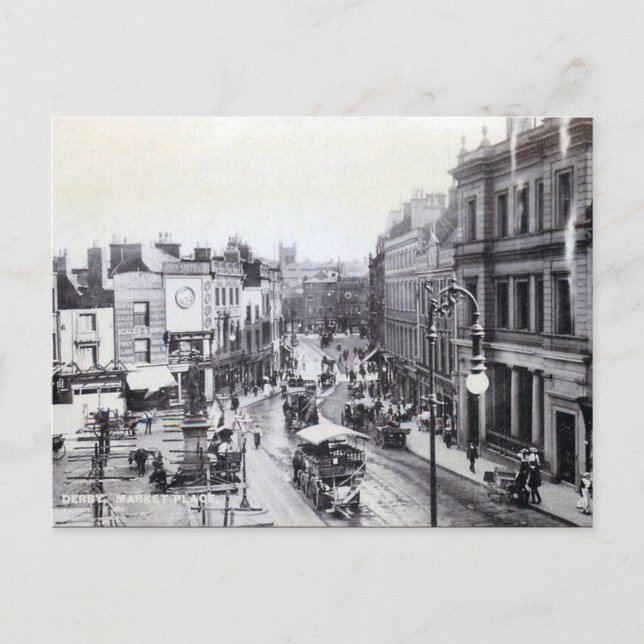 Gammalt vykort - Ställe, Derby (Framsida)