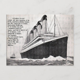 Gammalt vykort - Steamer "Titanic".