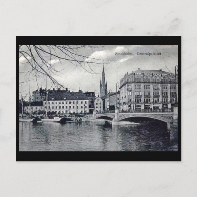 Gammalt vykort - Stockholm, Sverige (Framsida)
