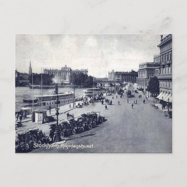 Gammalt vykort - Stockholm, Sverige (Framsida)