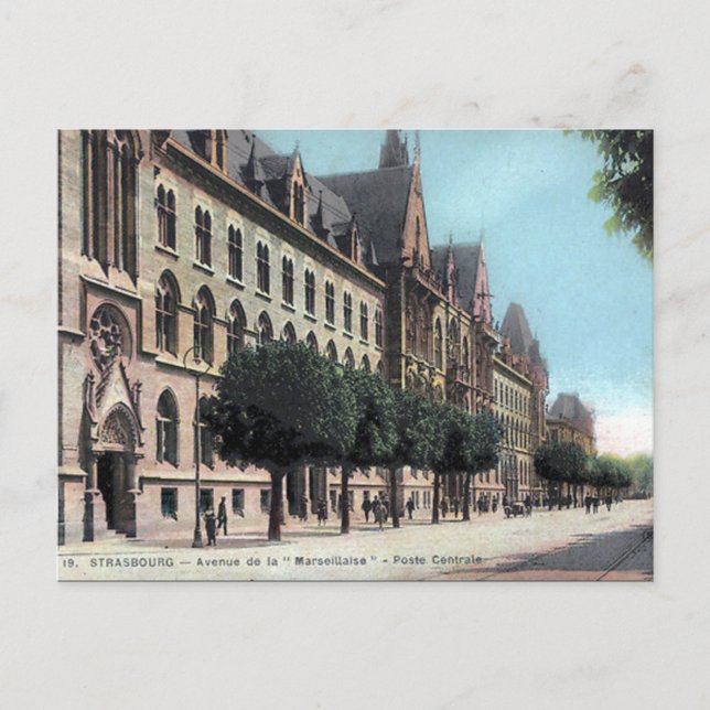 Gammalt vykort - Strasbourg, Frankrike (Framsida)