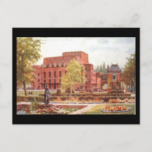 Gammalt vykort, Stratford-upon-Avon, teater Vykort