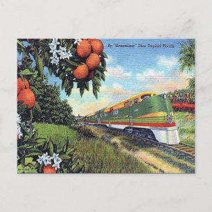Gammalt vykort - Streamliner i Florida