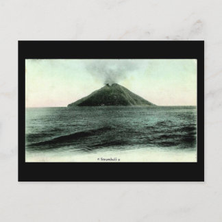 Gammalt vykort, stromboli vykort