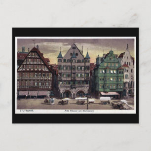 Gammalt vykort - Stuttgart, Tysklant