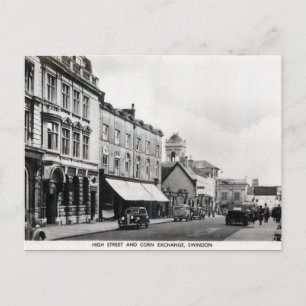 Gammalt vykort - Swindon, Wiltshire