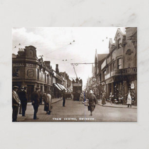 Gammalt vykort - Swindon, Wiltshire