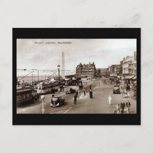 Gammalt vykort, Talbot Square, Blackpool Vykort