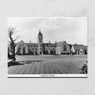 Gammalt vykort - Taunton School, Somerset