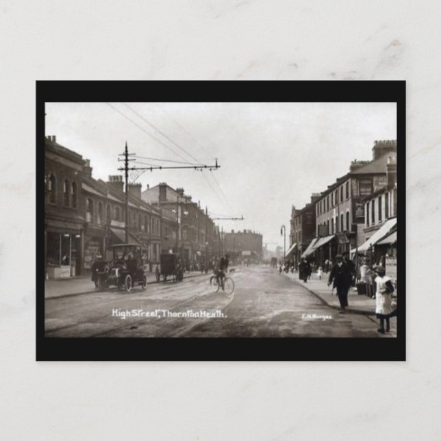 Gammalt vykort - Thornton Heath, London (Framsida)