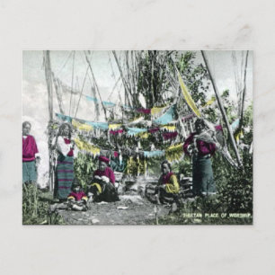 Gammalt vykort - Tibet