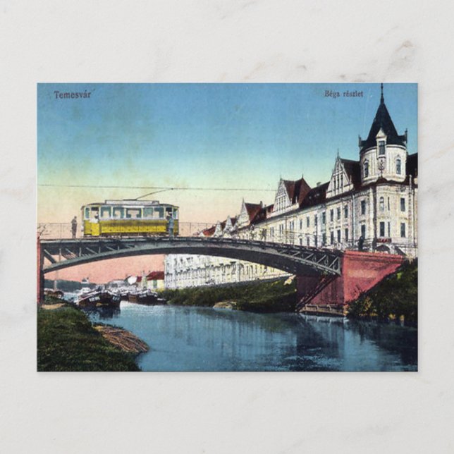 Gammalt vykort - Timișoara, Rumänien (Framsida)