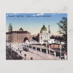 Gammalt vykort - Timișoara, Rumänien