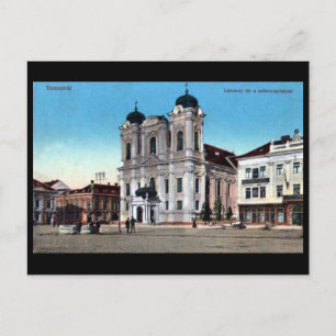 Gammalt vykort - Timisoara, Rumänien
