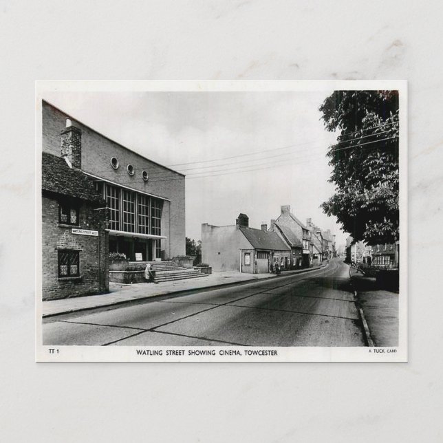 Gammalt vykort - Towcester, Northamptonshire (Framsida)