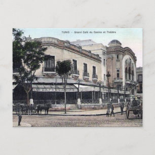 Gammalt vykort - Tunis, Tunisie
