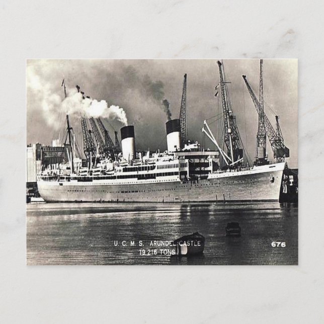 Gammalt vykort - UCMS Arundel Castle (Framsida)