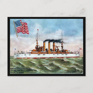 Gammalt vykort - USA-batterilöp "Georgia"