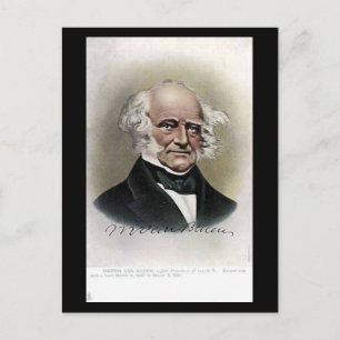 Gammalt vykort - USA:s president Martin Van Buren