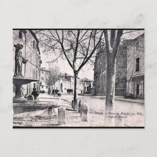 Gammalt vykort - Uzès, Gard, Frankrike.