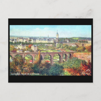 Gammalt vykort - Vallee de la Petrusse, Luxemburg