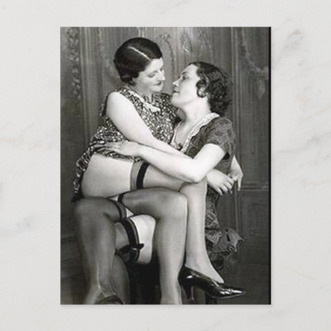 Gammalt vykort - vänner (Framsida)