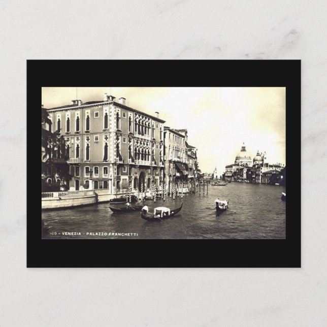 Gammalt vykort, Venedig, Palazzo Franchetti Vykort (Framsida)