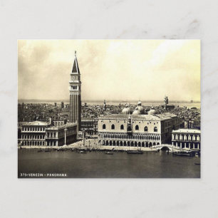 Gammalt vykort - Venezia - Panorama