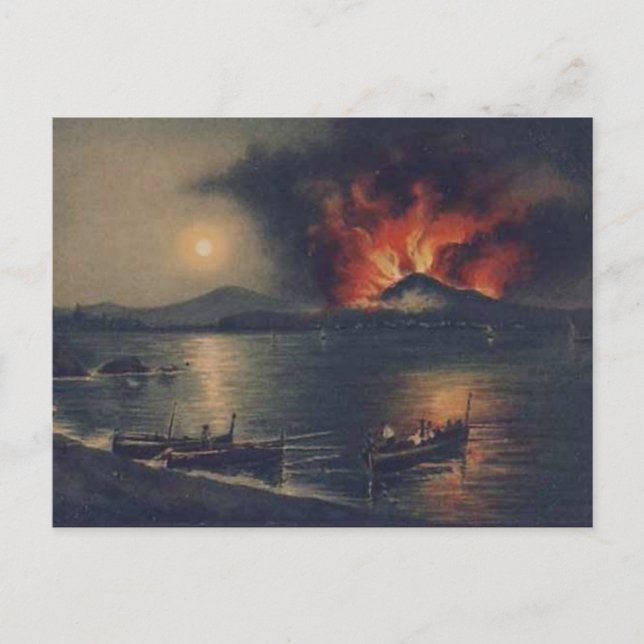 Gammalt vykort - Vesuvius (Framsida)
