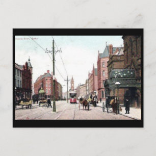 Gammalt vykort - Victoria St, Belfast