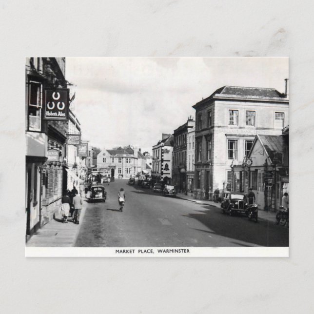 Gammalt vykort - Warminster, Wiltshire (Framsida)