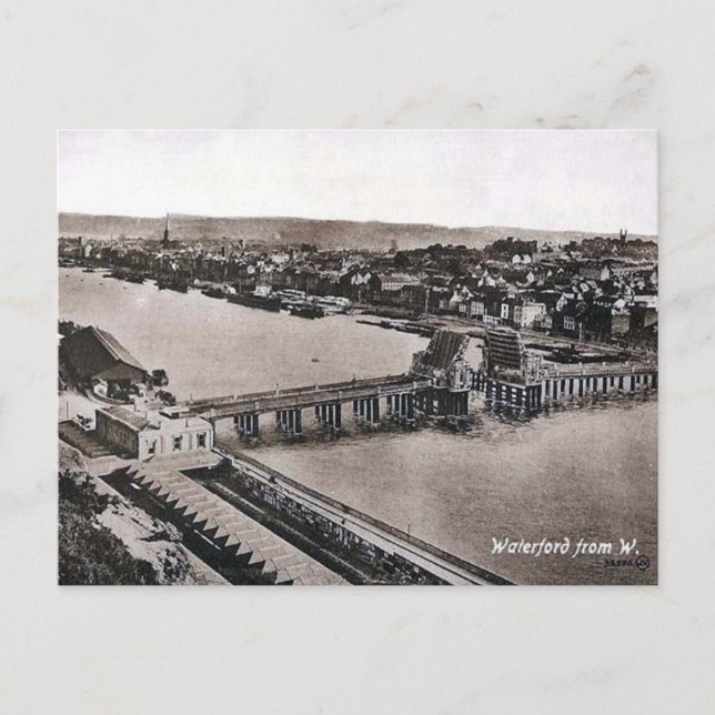 Gammalt vykort - Waterford, Irland (Framsida)