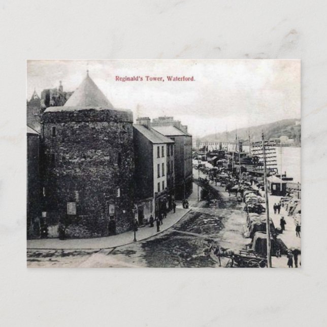 Gammalt vykort - Waterford, Irland (Framsida)