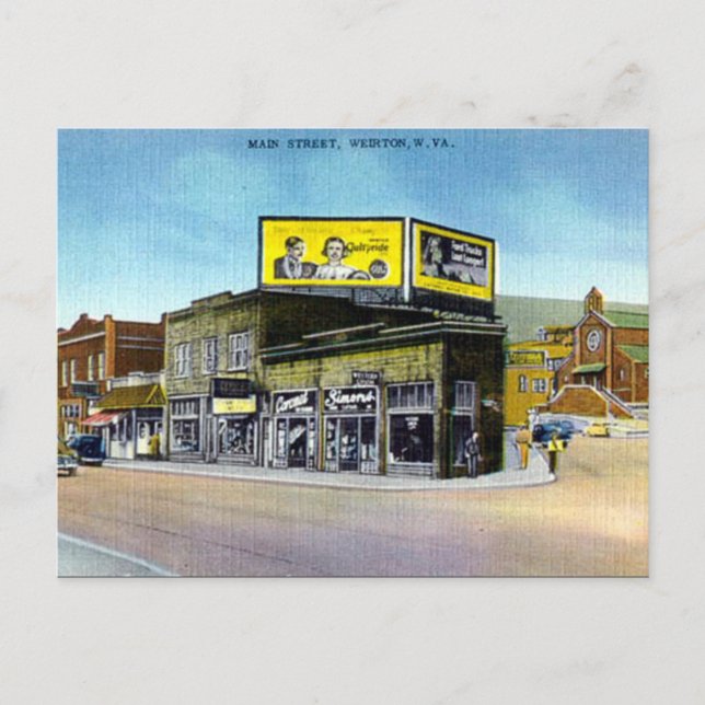 Gammalt vykort - Weirton, W Virginia, USA (Framsida)