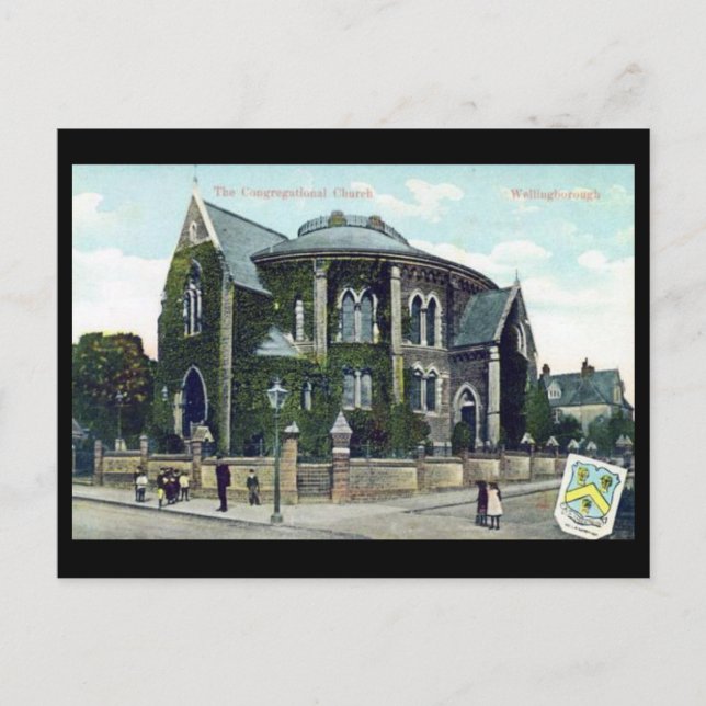 Gammalt vykort - Wellingborough, Northants (Framsida)