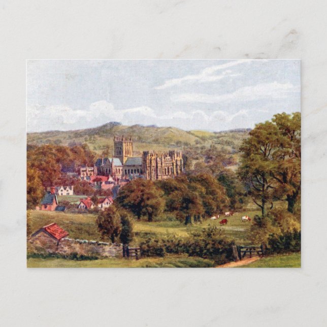 Gammalt vykort - Wells Cathedral, Somerset (Framsida)