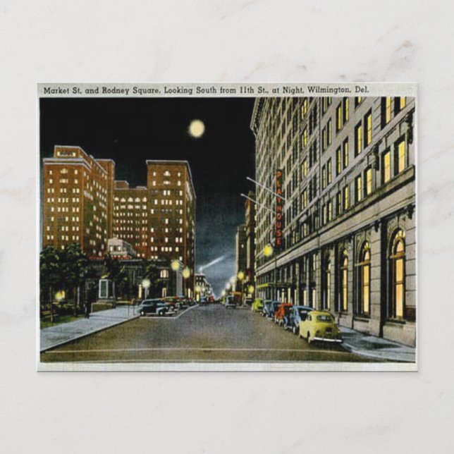 Gammalt vykort - Wilmington, Delaware (Framsida)