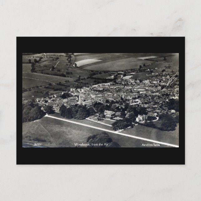 Gammalt vykort - Woodstock, Oxfordshire (Framsida)