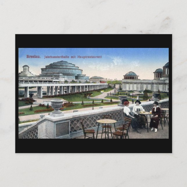 Gammalt vykort - Wroclaw (Breslau), Polen (Framsida)