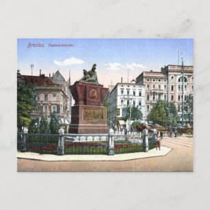 Gammalt vykort - Wroclaw, Polen