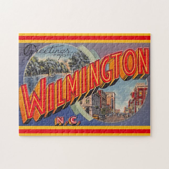 Gammalt Wilmington NC 11x14 Pussel (Horisontell)